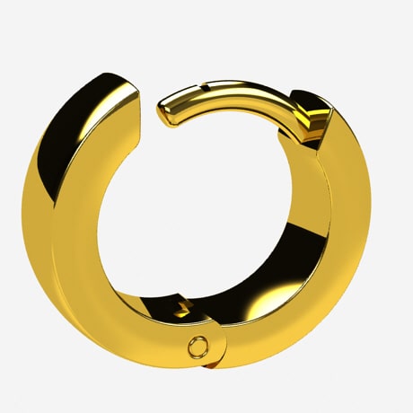 Gold cross earring for men - Huggie single hoop – All-For-Men